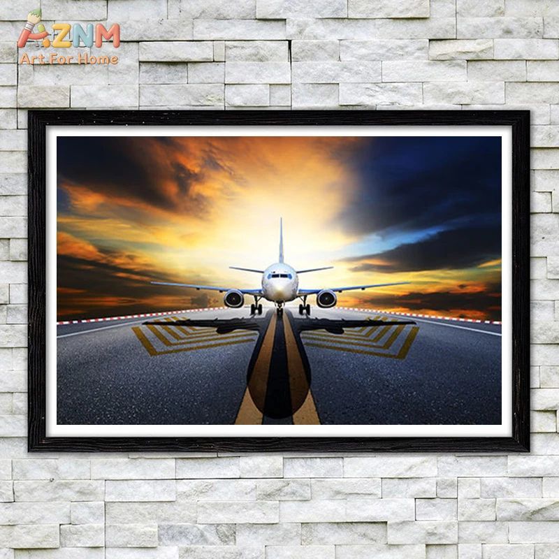 Printing On Commercial - AZNM Commercial Airplane on Runway at