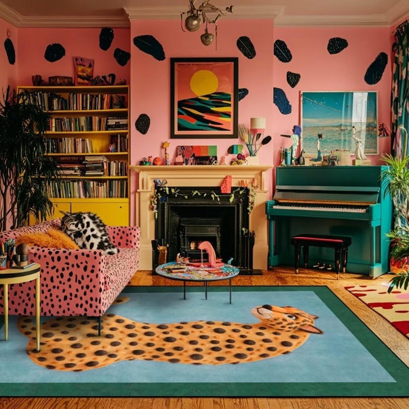 Bohemian Living Room Carpet La - Printing On Commercial 评论和价格