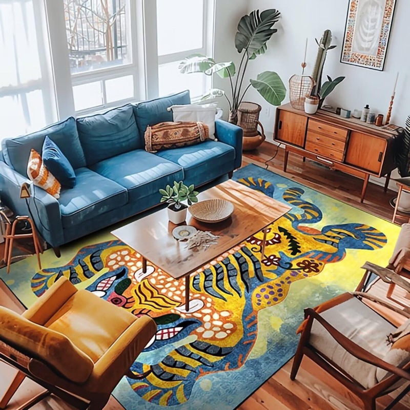 Retro Nordic Style Living Room - Printing On Commercial 评论和价格